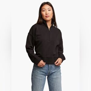 Able Cynthia Front Zip Sweatshirt - Large - Black